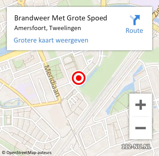 Locatie op kaart van de 112 melding: Brandweer Met Grote Spoed Naar Amersfoort, Tweelingen op 1 januari 2017 18:59