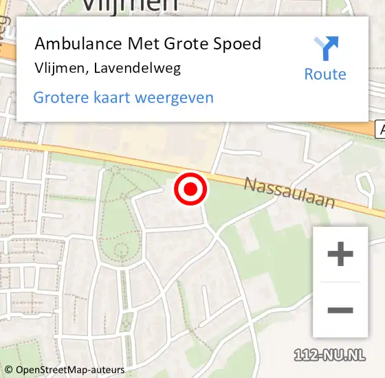 Locatie op kaart van de 112 melding: Ambulance Met Grote Spoed Naar Vlijmen, Lavendelweg op 1 januari 2017 20:34