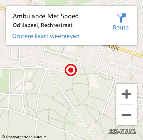 Locatie op kaart van de 112 melding: Ambulance Met Spoed Naar Odiliapeel, Rechtestraat op 2 januari 2017 00:07