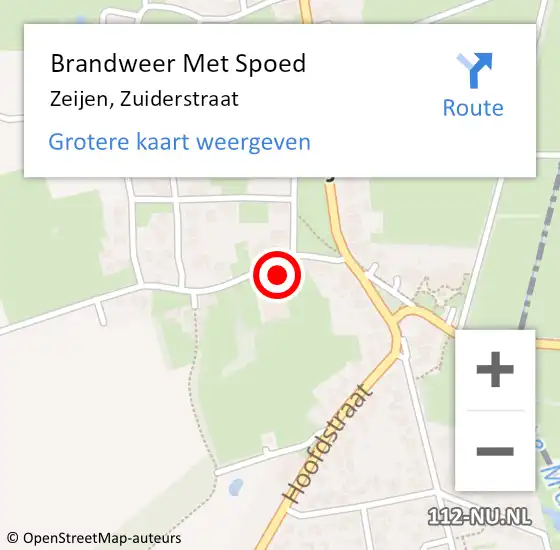 Locatie op kaart van de 112 melding: Brandweer Met Spoed Naar Zeijen, Zuiderstraat op 2 januari 2017 02:04