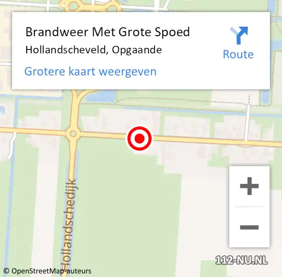 Locatie op kaart van de 112 melding: Brandweer Met Grote Spoed Naar Hollandscheveld, Opgaande op 2 januari 2017 03:40