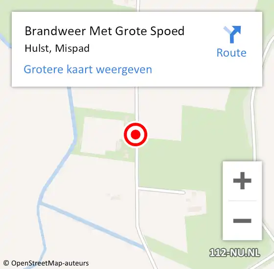 Locatie op kaart van de 112 melding: Brandweer Met Grote Spoed Naar Hulst, Mispad op 2 januari 2017 10:18