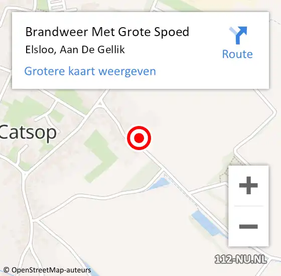 Locatie op kaart van de 112 melding: Brandweer Met Grote Spoed Naar Elsloo, Aan De Gellik op 2 januari 2017 10:49