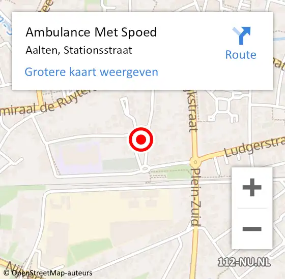 Locatie op kaart van de 112 melding: Ambulance Met Spoed Naar Aalten, Stationsstraat op 2 januari 2017 17:11