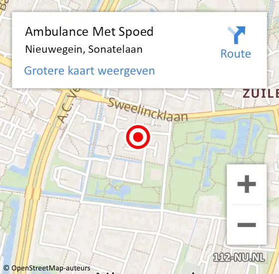 Locatie op kaart van de 112 melding: Ambulance Met Spoed Naar Nieuwegein, Sonatelaan op 2 januari 2017 21:57