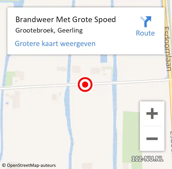 Locatie op kaart van de 112 melding: Brandweer Met Grote Spoed Naar Grootebroek, Geerling op 3 januari 2017 06:49