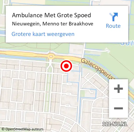 Locatie op kaart van de 112 melding: Ambulance Met Grote Spoed Naar Nieuwegein, Menno ter Braakhove op 6 januari 2014 18:40