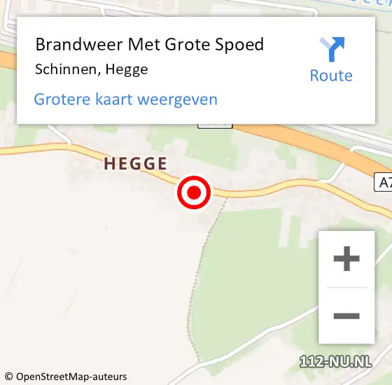 Locatie op kaart van de 112 melding: Brandweer Met Grote Spoed Naar Schinnen, Hegge op 4 januari 2017 12:21