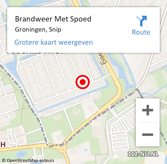 Locatie op kaart van de 112 melding: Brandweer Met Spoed Naar Groningen, Snip op 4 januari 2017 12:52