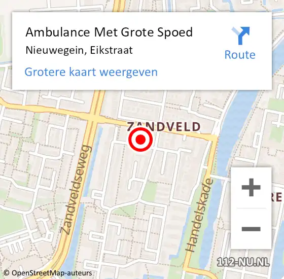 Locatie op kaart van de 112 melding: Ambulance Met Grote Spoed Naar Nieuwegein, Eikstraat op 5 januari 2017 17:23