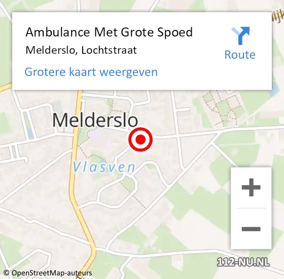 Locatie op kaart van de 112 melding: Ambulance Met Grote Spoed Naar Melderslo, Lochtstraat op 5 januari 2017 19:20