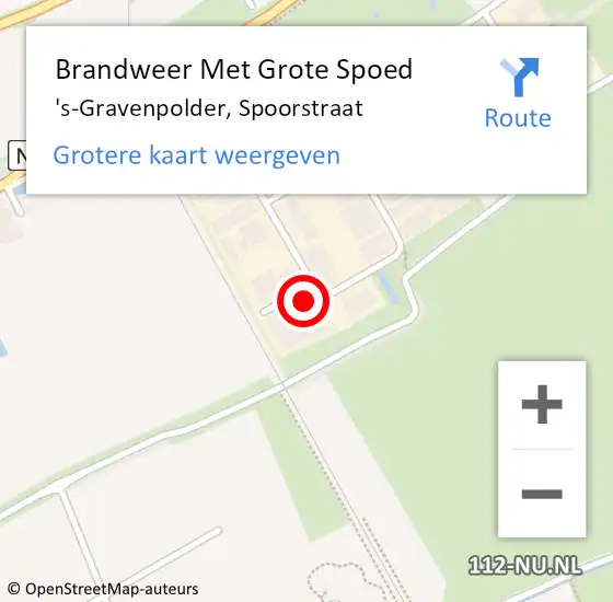 Locatie op kaart van de 112 melding: Brandweer Met Grote Spoed Naar 's-Gravenpolder, Spoorstraat op 5 januari 2017 20:45