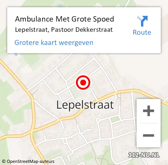 Locatie op kaart van de 112 melding: Ambulance Met Grote Spoed Naar Lepelstraat, Pastoor Dekkerstraat op 6 januari 2017 07:36