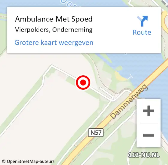 Locatie op kaart van de 112 melding: Ambulance Met Spoed Naar Vierpolders, Onderneming op 6 januari 2017 09:04