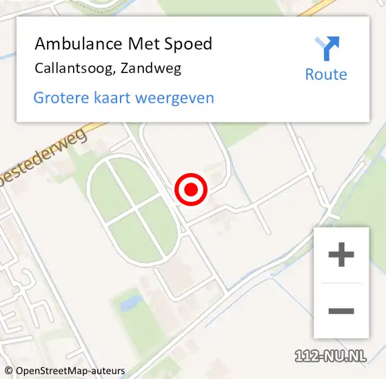 Locatie op kaart van de 112 melding: Ambulance Met Spoed Naar Callantsoog, Zandweg op 6 januari 2017 09:33