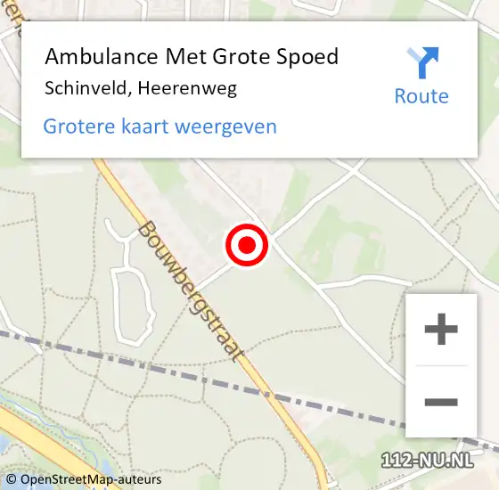 Locatie op kaart van de 112 melding: Ambulance Met Grote Spoed Naar Schinveld, Heerenweg op 7 januari 2014 04:26
