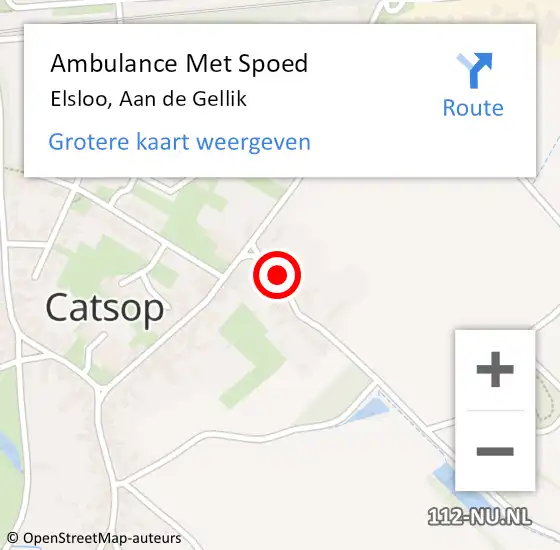 Locatie op kaart van de 112 melding: Ambulance Met Spoed Naar Elsloo, Aan de Gellik op 7 januari 2014 07:39