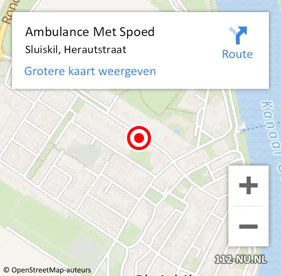 Locatie op kaart van de 112 melding: Ambulance Met Spoed Naar Sluiskil, Herautstraat op 7 januari 2017 14:12