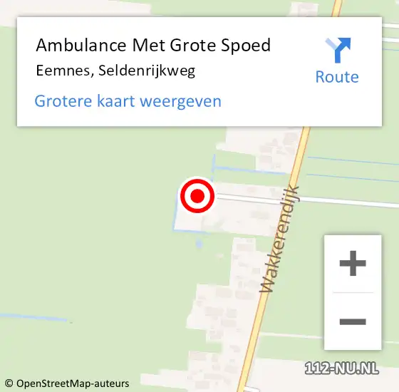 Locatie op kaart van de 112 melding: Ambulance Met Grote Spoed Naar Eemnes, Seldenrijkweg op 7 januari 2017 18:54