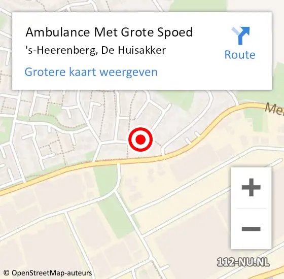 Locatie op kaart van de 112 melding: Ambulance Met Grote Spoed Naar 's-Heerenberg, De Huisakker op 9 januari 2017 11:06