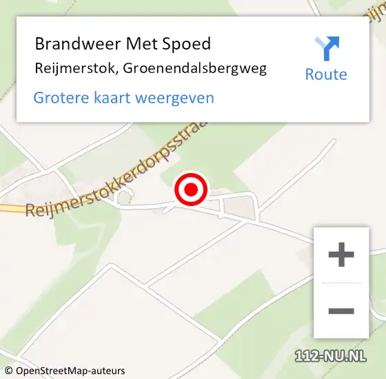 Locatie op kaart van de 112 melding: Brandweer Met Spoed Naar Reijmerstok, Groenendalsbergweg op 9 januari 2017 13:37