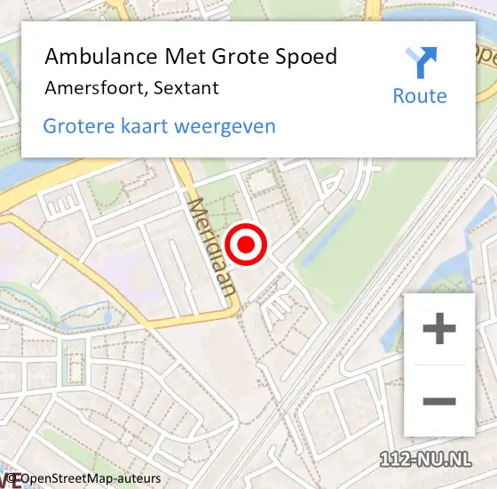 Locatie op kaart van de 112 melding: Ambulance Met Grote Spoed Naar Amersfoort, Sextant op 9 januari 2017 20:26