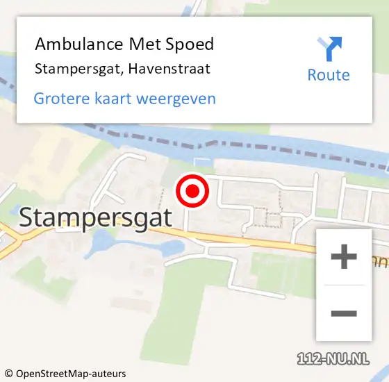 Locatie op kaart van de 112 melding: Ambulance Met Spoed Naar Stampersgat, Havenstraat op 9 januari 2017 22:39