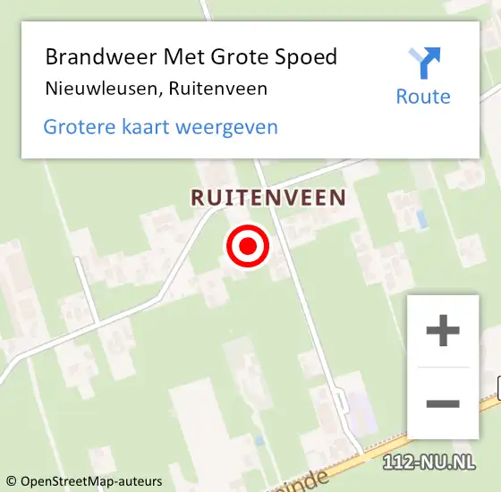 Locatie op kaart van de 112 melding: Brandweer Met Grote Spoed Naar Nieuwleusen, Ruitenveen op 10 januari 2017 09:27