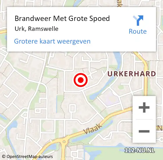 Locatie op kaart van de 112 melding: Brandweer Met Grote Spoed Naar Urk, Ramswelle op 10 januari 2017 17:00