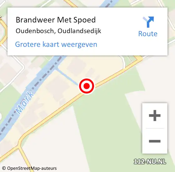 Locatie op kaart van de 112 melding: Brandweer Met Spoed Naar Oudenbosch, Oudlandsedijk op 10 januari 2017 19:03