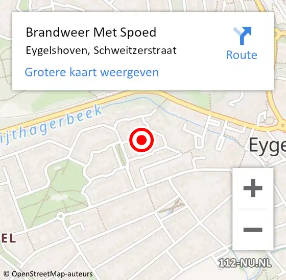 Locatie op kaart van de 112 melding: Brandweer Met Spoed Naar Eygelshoven, Schweitzerstraat op 11 januari 2017 19:24
