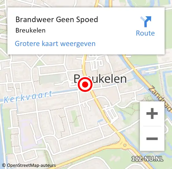 Locatie op kaart van de 112 melding: Brandweer Geen Spoed Naar Breukelen op 11 januari 2017 19:32