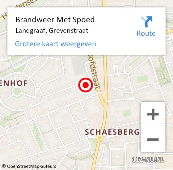 Locatie op kaart van de 112 melding: Brandweer Met Spoed Naar Landgraaf, Grevenstraat op 11 januari 2017 21:58