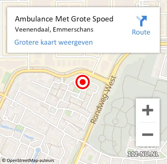 Locatie op kaart van de 112 melding: Ambulance Met Grote Spoed Naar Veenendaal, Emmerschans op 11 januari 2017 23:57