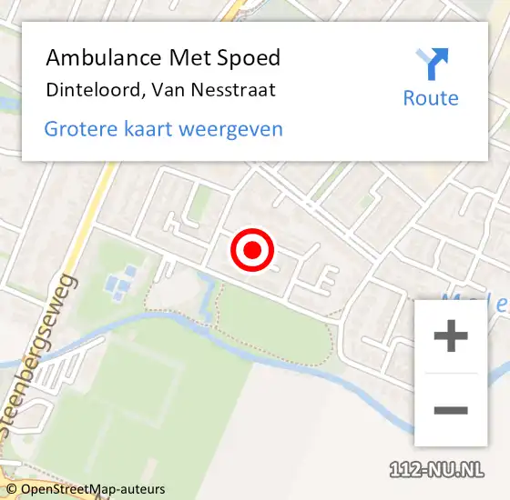 Locatie op kaart van de 112 melding: Ambulance Met Spoed Naar Dinteloord, Van Nesstraat op 7 januari 2014 16:16