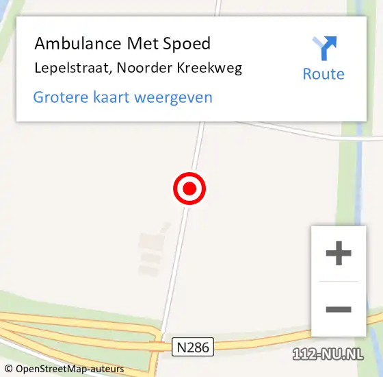 Locatie op kaart van de 112 melding: Ambulance Met Spoed Naar Halsteren, Noorder Kreekweg op 12 januari 2017 06:52