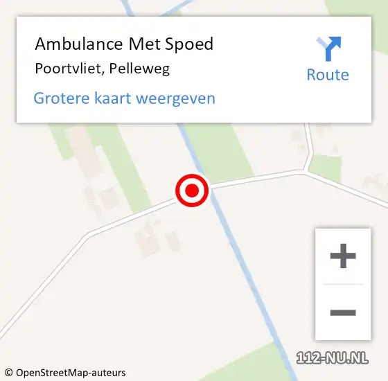 Locatie op kaart van de 112 melding: Ambulance Met Spoed Naar Poortvliet, Pelleweg op 12 januari 2017 07:46