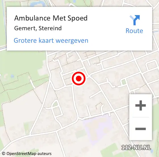 Locatie op kaart van de 112 melding: Ambulance Met Spoed Naar Gemert, Stereind op 12 januari 2017 12:38