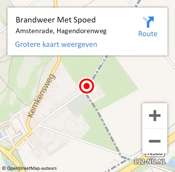 Locatie op kaart van de 112 melding: Brandweer Met Spoed Naar Amstenrade, Hagendorenweg op 12 januari 2017 14:48