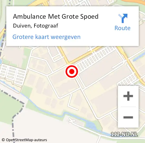 Locatie op kaart van de 112 melding: Ambulance Met Grote Spoed Naar Duiven, Fotograaf op 12 januari 2017 17:11