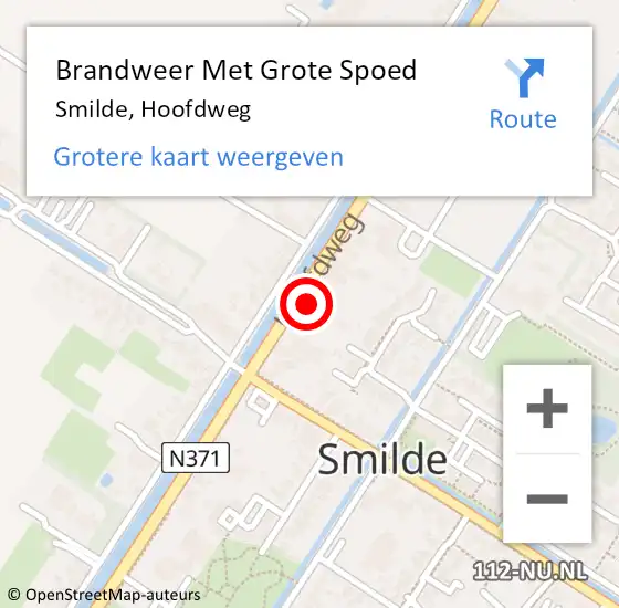 Locatie op kaart van de 112 melding: Brandweer Met Grote Spoed Naar Smilde, Hoofdweg op 12 januari 2017 17:37