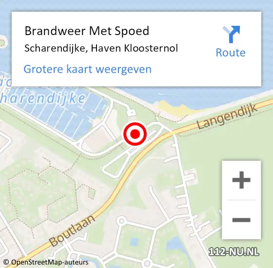 Locatie op kaart van de 112 melding: Brandweer Met Spoed Naar Scharendijke, Haven Kloosternol op 13 januari 2017 02:19