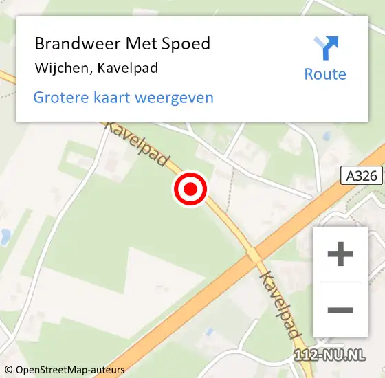 Locatie op kaart van de 112 melding: Brandweer Met Spoed Naar Wijchen, Kavelpad op 13 januari 2017 04:10