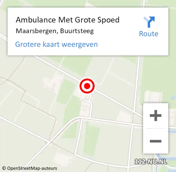 Locatie op kaart van de 112 melding: Ambulance Met Grote Spoed Naar Maarsbergen, Buurtsteeg op 13 januari 2017 06:32