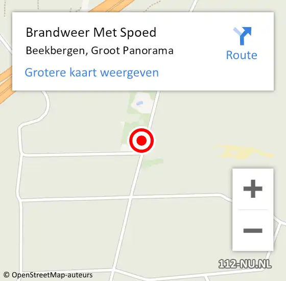 Locatie op kaart van de 112 melding: Brandweer Met Spoed Naar Beekbergen, Groot Panorama op 13 januari 2017 06:48