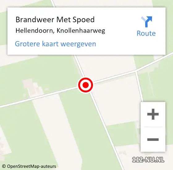 Locatie op kaart van de 112 melding: Brandweer Met Spoed Naar Hellendoorn, Knollenhaarweg op 13 januari 2017 07:47