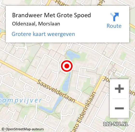 Locatie op kaart van de 112 melding: Brandweer Met Grote Spoed Naar Oldenzaal, Morslaan op 13 januari 2017 09:35