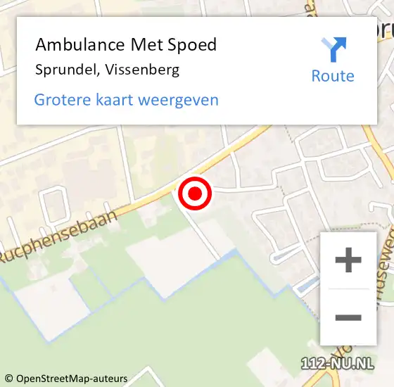 Locatie op kaart van de 112 melding: Ambulance Met Spoed Naar Sprundel, Vissenberg op 13 januari 2017 09:46