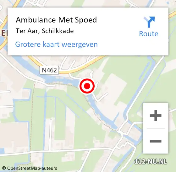 Locatie op kaart van de 112 melding: Ambulance Met Spoed Naar Ter Aar, Schilkkade op 13 januari 2017 11:29