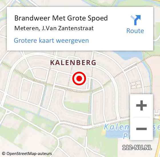 Locatie op kaart van de 112 melding: Brandweer Met Grote Spoed Naar Meteren, J.Van Zantenstraat op 13 januari 2017 17:26